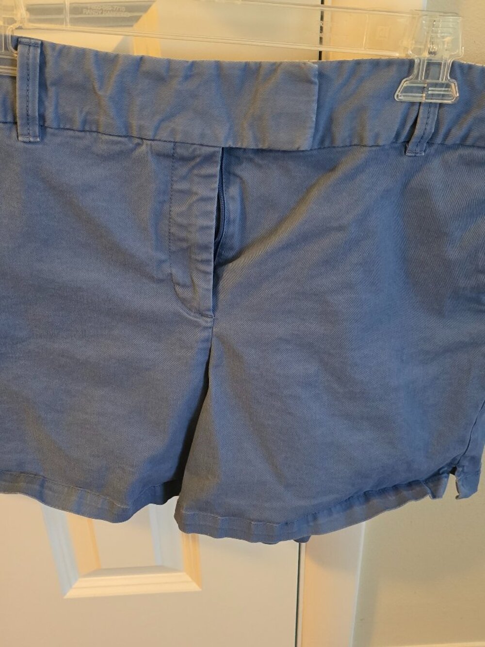LOFT Size 14 Blue Riviera Flat-Front Chino Shorts